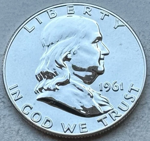 1961 Proof Franklin Half Dollar 90% Silver-INV#8459