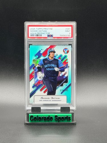 SHOHEI OHTANI 2025 Topps Pristine #281 Aqua Refractor 078/199 PSA 9 Mint
