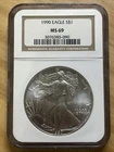 1990 American Silver Eagle $1 NGC MS69