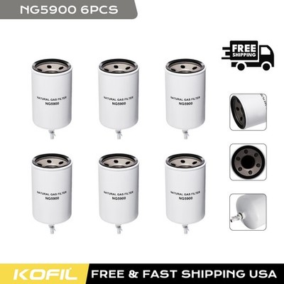 6PACK NG5900 Natural Gas Fuel Filter For Fleetguard Cummins ISX12 ISLG ISG