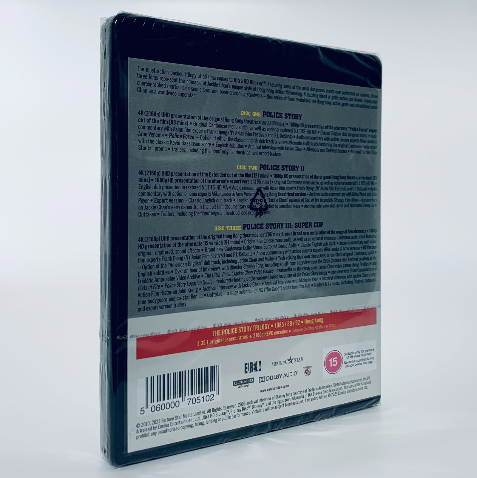 Police Story Trilogy 4K UHD Jackie Chan Bluray Eureka UK Supercop