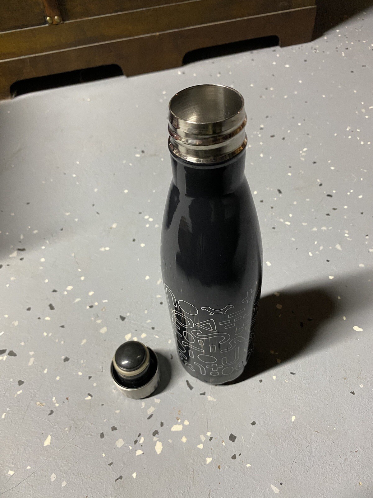everyday living stainless steel water bottle with cap 