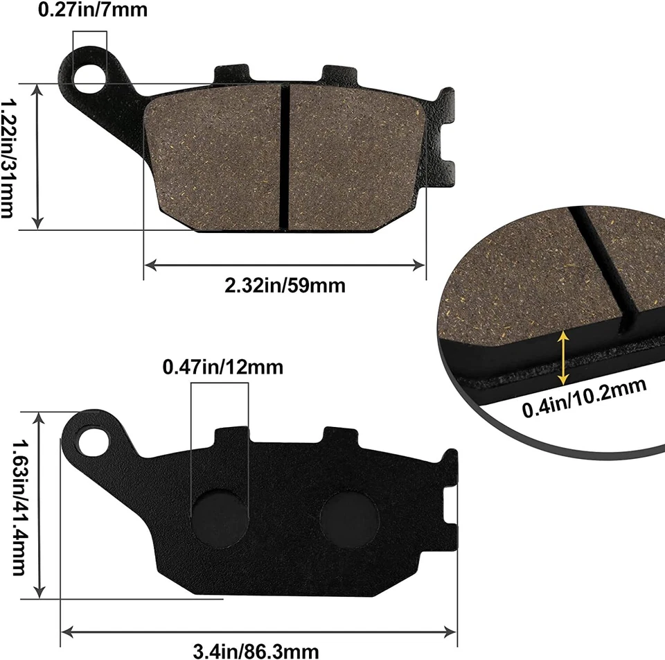 Brake Pads for Honda CB600 F CB 600F CB600F CB 600 F Hornet 1998-2012 - Image 4 of 4