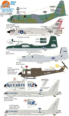Wolfpak Aufkleber 72-039 Down The Rabbit Hole C-130E, F08E, B-26K, RB-26K, UH-1B