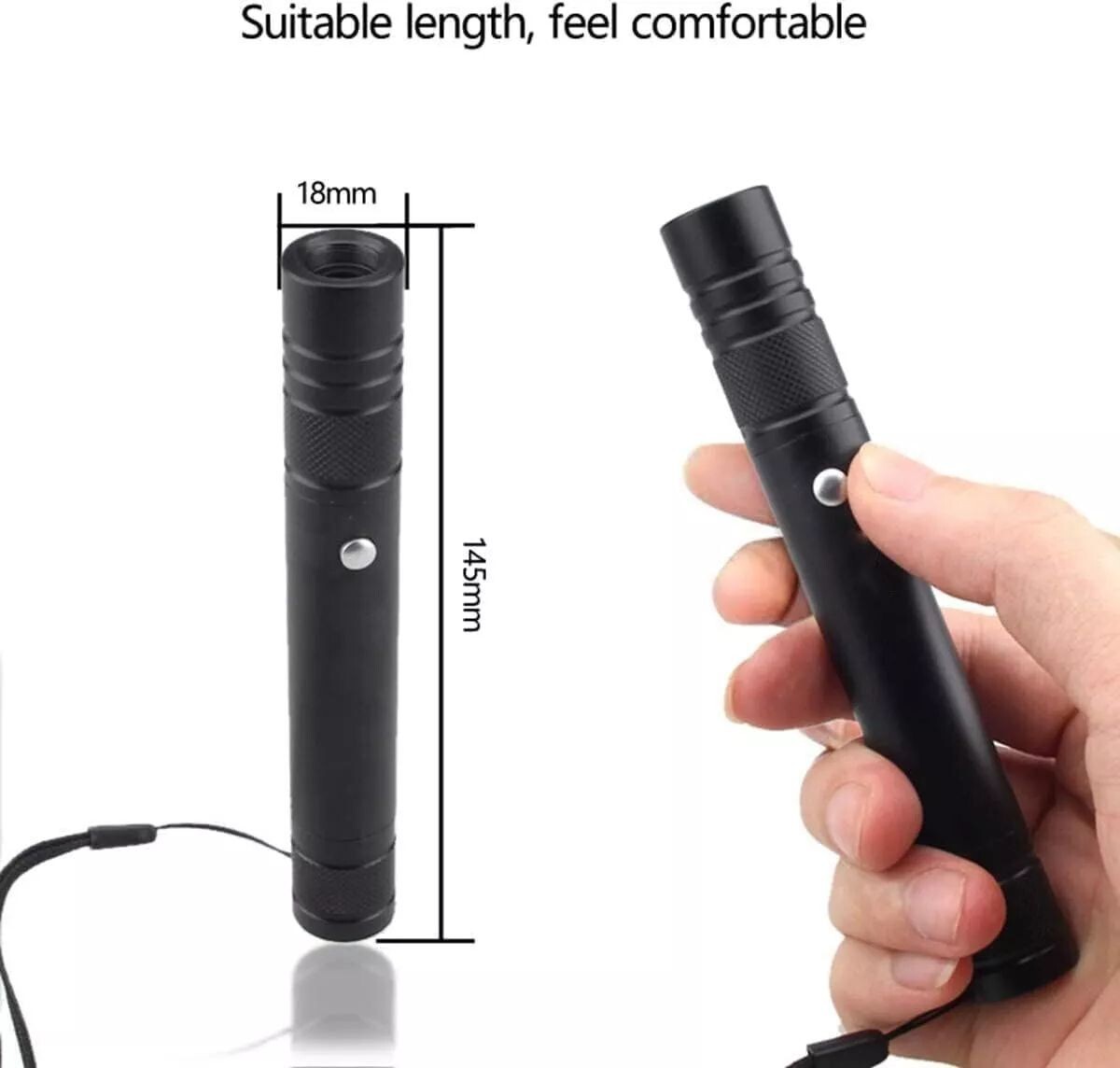 Pointeur laser vert en aluminium avec batterie USB intégrée - 4