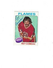 Signed Autographed REY COMEAU Atlanta Flames 1975-76 Topps Card #248 COA