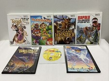 Nintendo Wii Lot Of 7 Games: Thrillville, Dora, Playground, Tangled, Just Dance