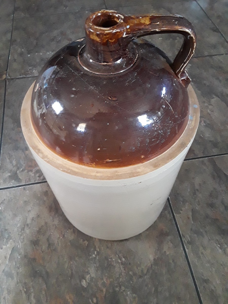 Antique 5 Gallon Love Field Potteries Dallas Jug Crock Whiskey