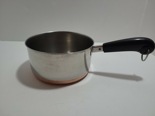 Revere Ware 1801 1-1/2 Qt Pan Pot Copper Bottom Clinton Ill No Lid