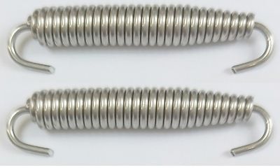 2x Stainless Steel Exhaust Springs - 40mm, For Expansion Chambers & Manifold Pipes (E5-01)