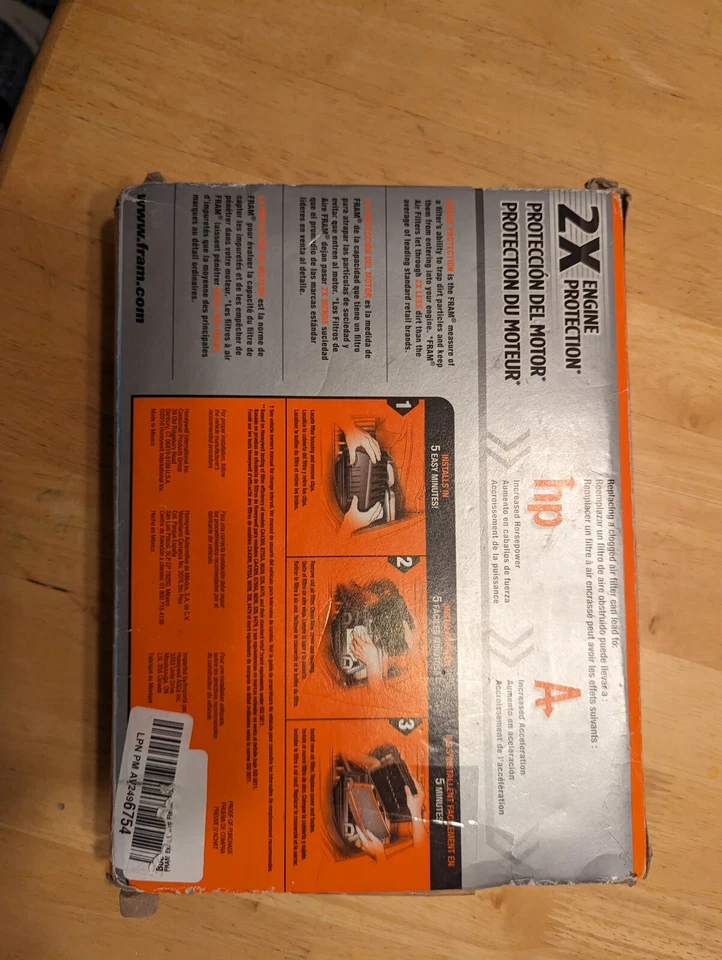 Marco de filtro de aire CA4568 caja abierta Foto 2 de 4