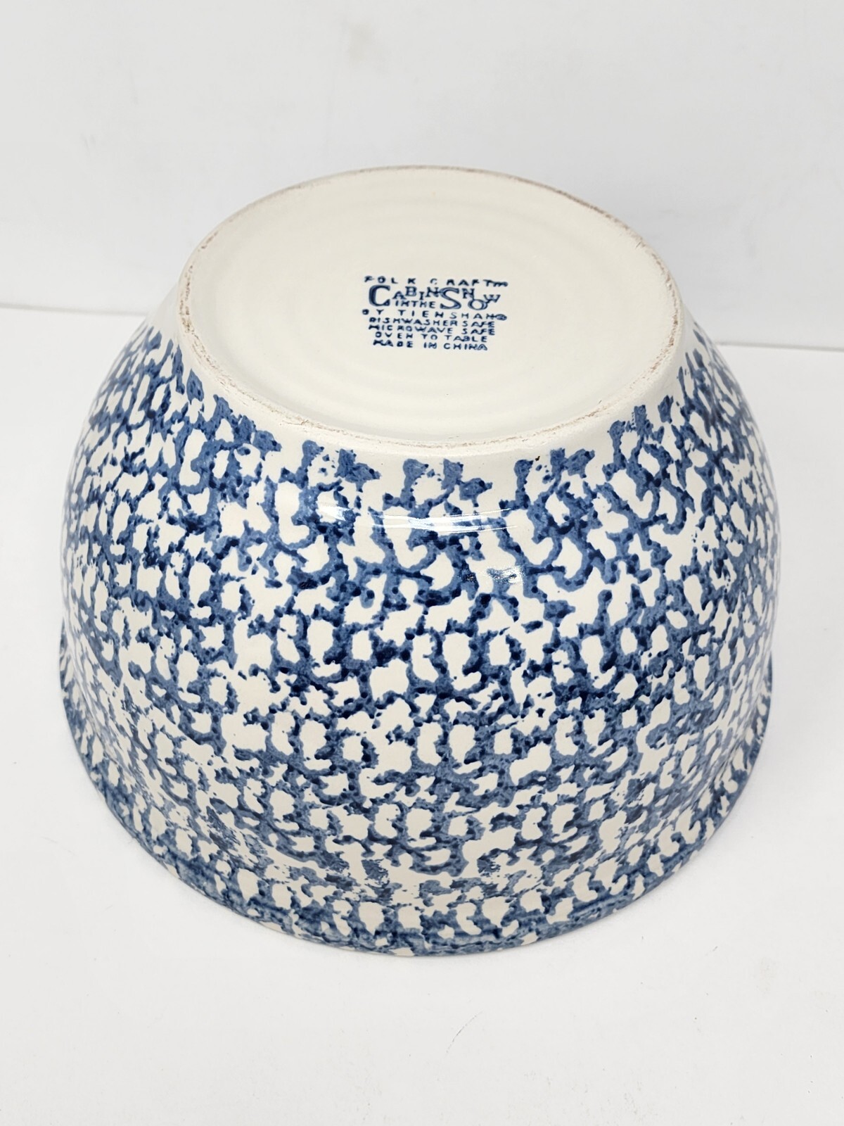 Tienshan Folkcraft Cabin In The Snow Large Mixing Serving Bowl 3 Qt 10 3/4"