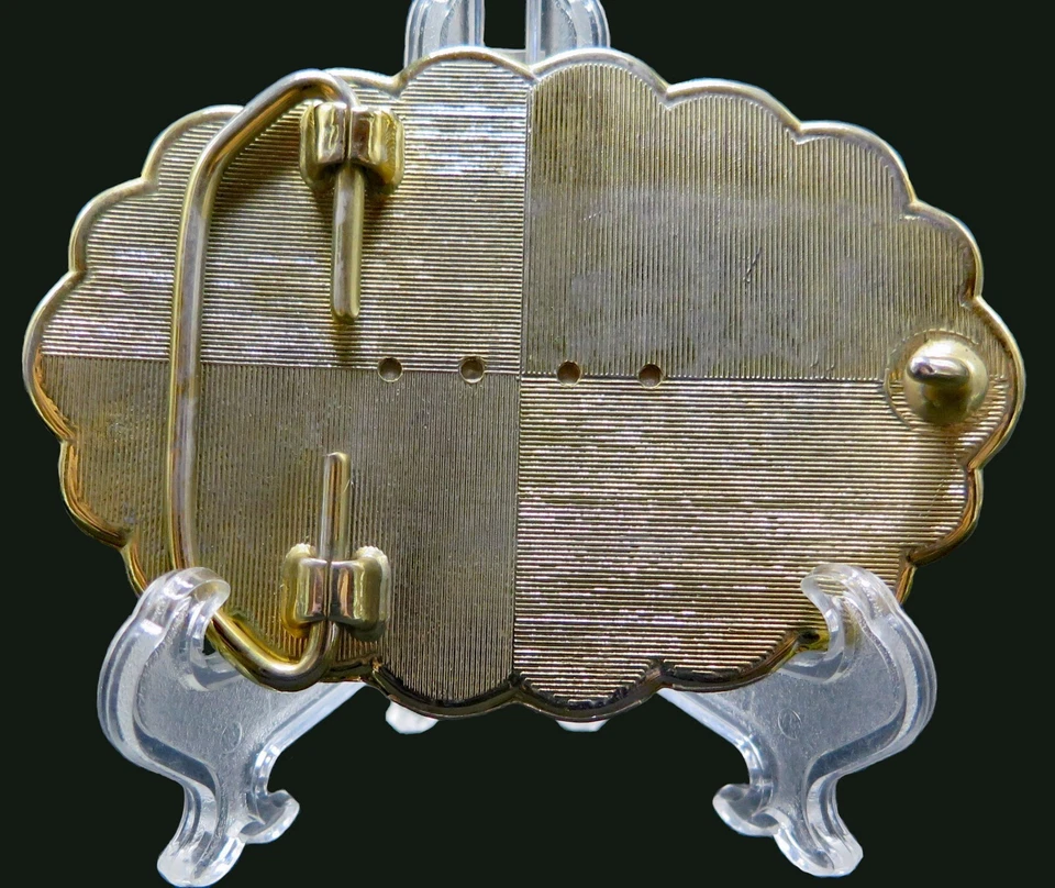 Scallop Abalone Shell Hippy Style Vintage Belt Buckle - Image 3 of 3