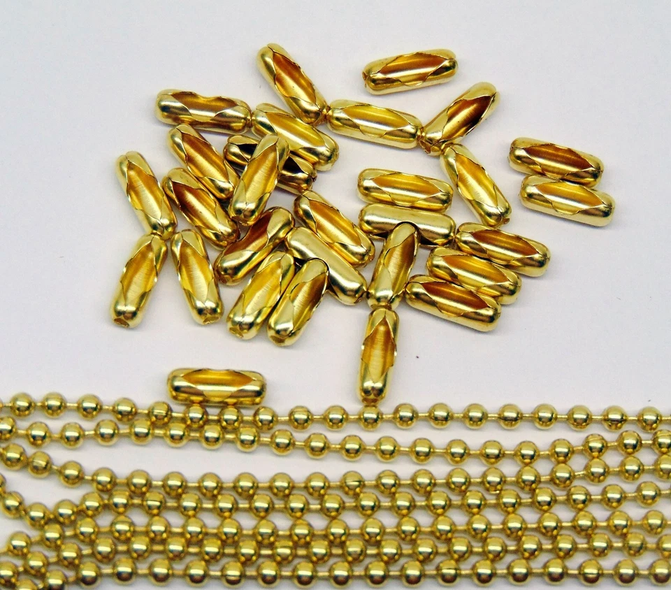 Solid Brass  BALL CHAIN 2.4mm Bead #3 ~ Bulk No Lead/Nickel ~Corrosion resistant - Image 4 of 4