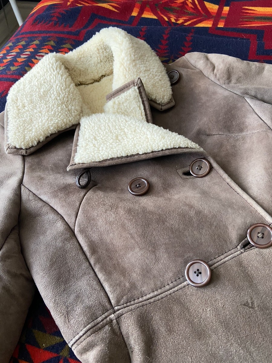 Vintage Antartex Sheepskin Coat Jacket Sherpa Lined Scotland (Fits