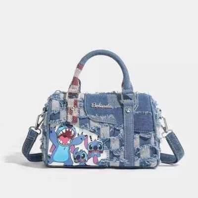 Women Girl Handbag Lilo Stitch Plush Shoulder Bag Crossbody Purse Jean Xmas Gift