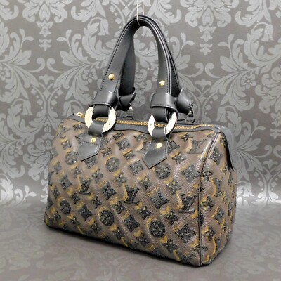 LOUIS VUITTON MONOGRAM Eclipse Speedy Black Bag Handbag