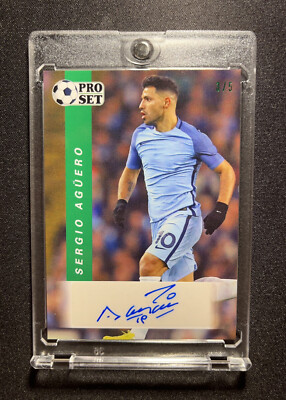 2022 Leaf Pro Set Soccer Sergio Aguero 3/5 Autograph