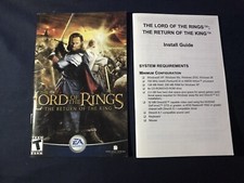 Lord of the Rings Return of the King PC CD-ROM 2003 Manual Guide NO GAME