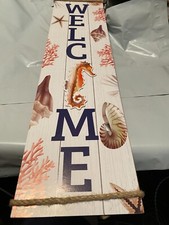 4 Beach-Themed Summer Wall Signs Home and Welcome all new with tags