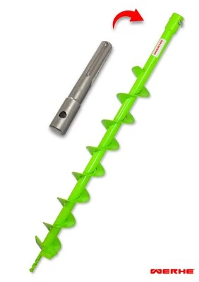 WERHE Erdbohrer für bohrmaschine mit SDS Max adapter ⌀80 mm, 80cm länge