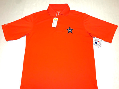Houston Astros Major League Baseball Team Orange Golf Polo Shirt New! NWT SMALL