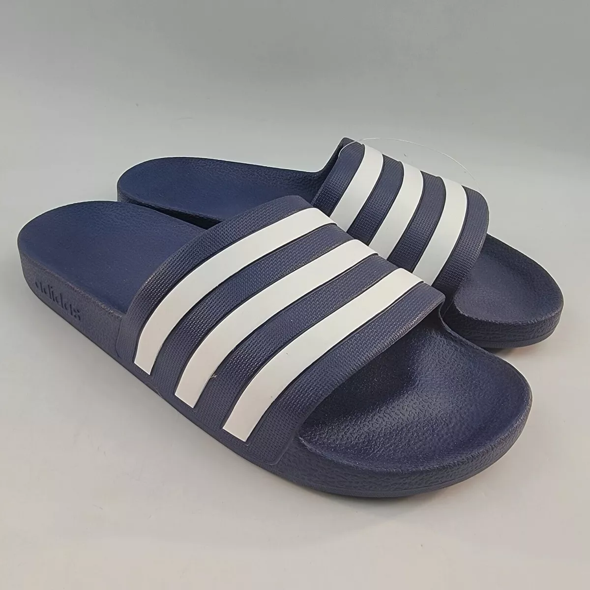 Navy blue adidas sandals sale