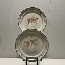 Marmalade Geese International China Stoneware Salad Dessert Plates-2- Japan VTG