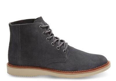 TOMS Mens Boot Porter Forged Iron Grey Suede Stiefel Wildleder Boots Herren 