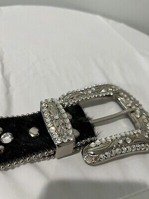 BB Simon VERONICA Black Pony Hair Studded Swarovski Crystal BB Simon VERONICA Black Pony Hair Studded Swarovski Crystal