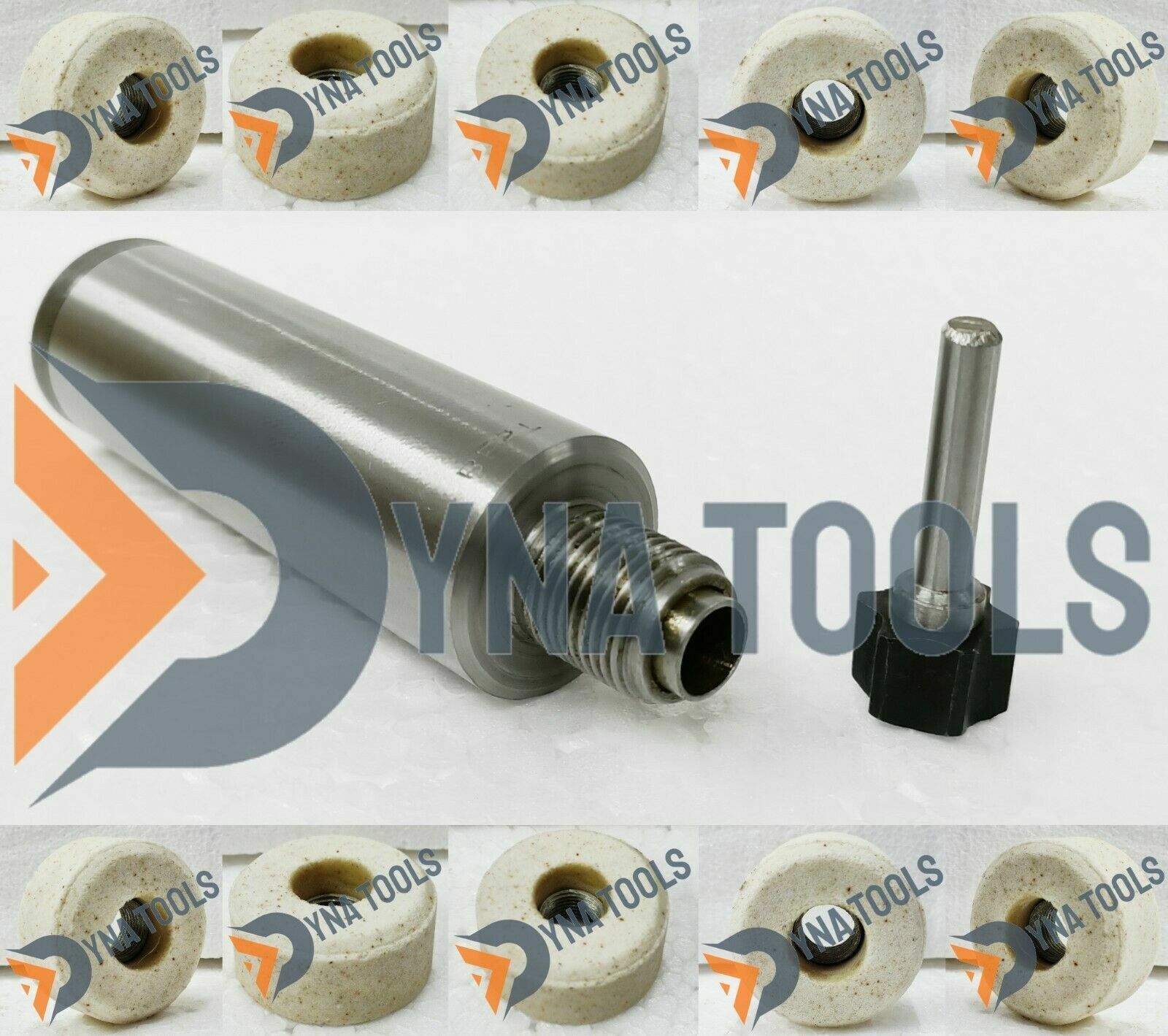 10x SIOUX VALVE SEAT GRINDER STONES ZIRCONIA, 11/16" THREAD HOLDER