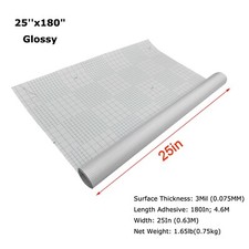 25''x180" Glossy Cold Laminating Film Self-adhesive Transparent Protective Film