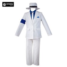Simil Michael Costume Bianco Carnevale Bambino Jackson Cosplay Uomo MICHJA01B