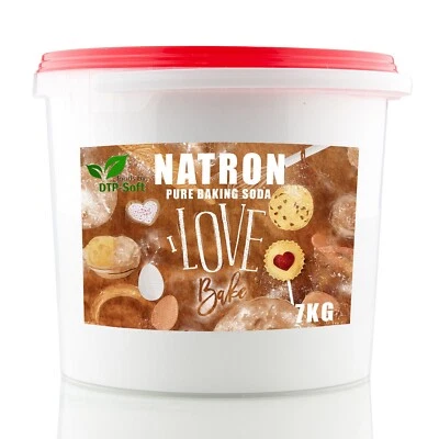 DTPSOFT 7kg Natriumhydrogencarbonat Baking Soda Natriumsalz| Natron E500 7 kg Eimer TOP