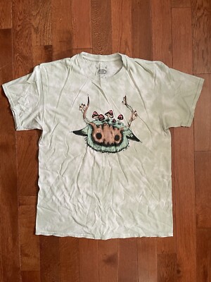 Stephanie Bayles Shirt Adult Large L Green Tie Dye Guild Of Calamity Forest Head