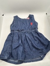 Vintage Children Infant Dress US Polo Association 12 Months Denim