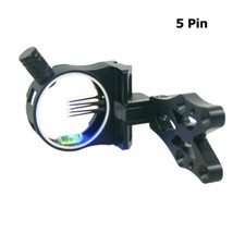 Recurve Bow Universal Sight 5 Pin-0.029" Adjustable Archery Hunting Shooting