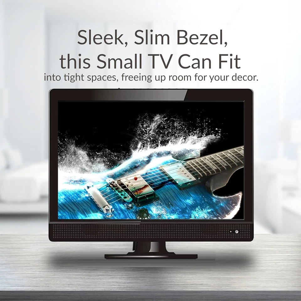 13" TV Widescreen HDTV Built-in DVD Player with HDMI & USB with Car Cord Adapter - Image 2 of 4