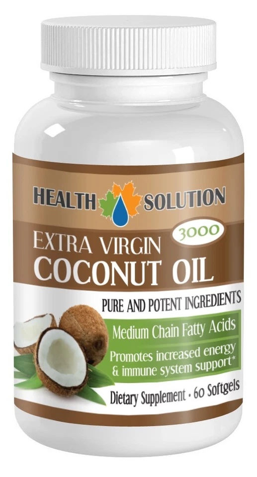 Cabello Brillante - Píldoras de Aceite de Coco Virgen Extra 3000mg - 3 Botellas Foto 2 de 4