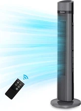 PELONIS 40'' Oscillating Tower Fan 3 Speed 3 Modes LED Display Black PFT40A4AGB