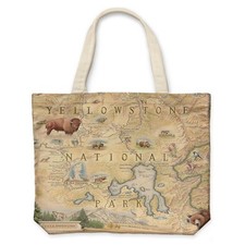 Xplorer Maps CTOTE YWS Yellowstone Map Canvas Tote Bag