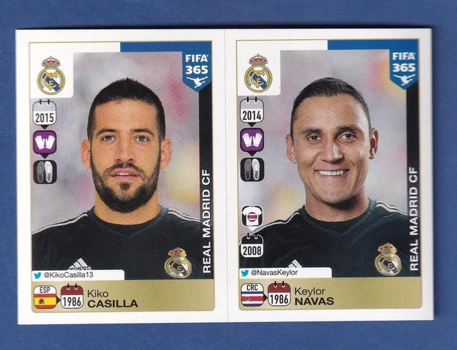 2015-16 Panini FIFA 365 Sticker #372/373 Kiko Casilla / Keylor Navas