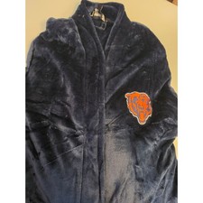 Chicago Bears NFL Navy Blue Plush Fleece Robe Mens L/XL Lounge Sleepwear