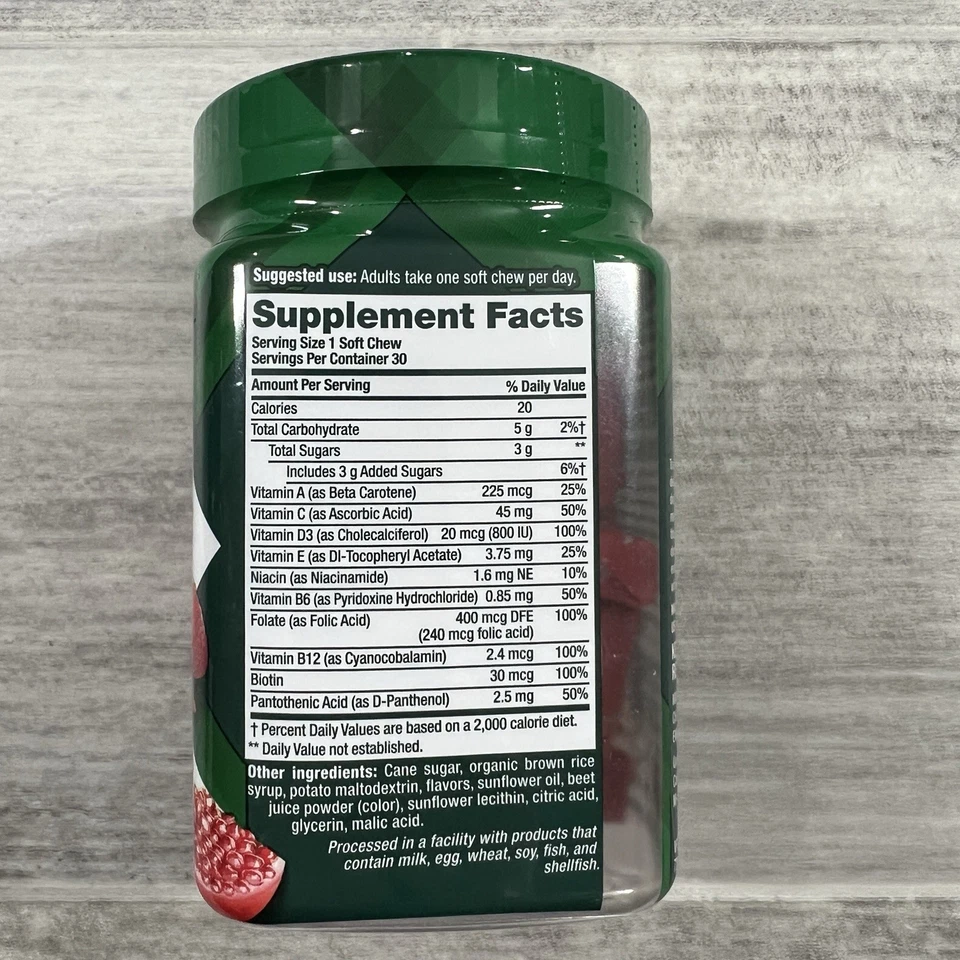 Vitafusion Masticables Suaves Bienestar Diario Multi Adulto 30 ct Sabor Baya Fusión NUEVO Foto 2 de 4