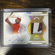 James Wood Autographed 2025 Panini Flawless Signatures Materials Card /10