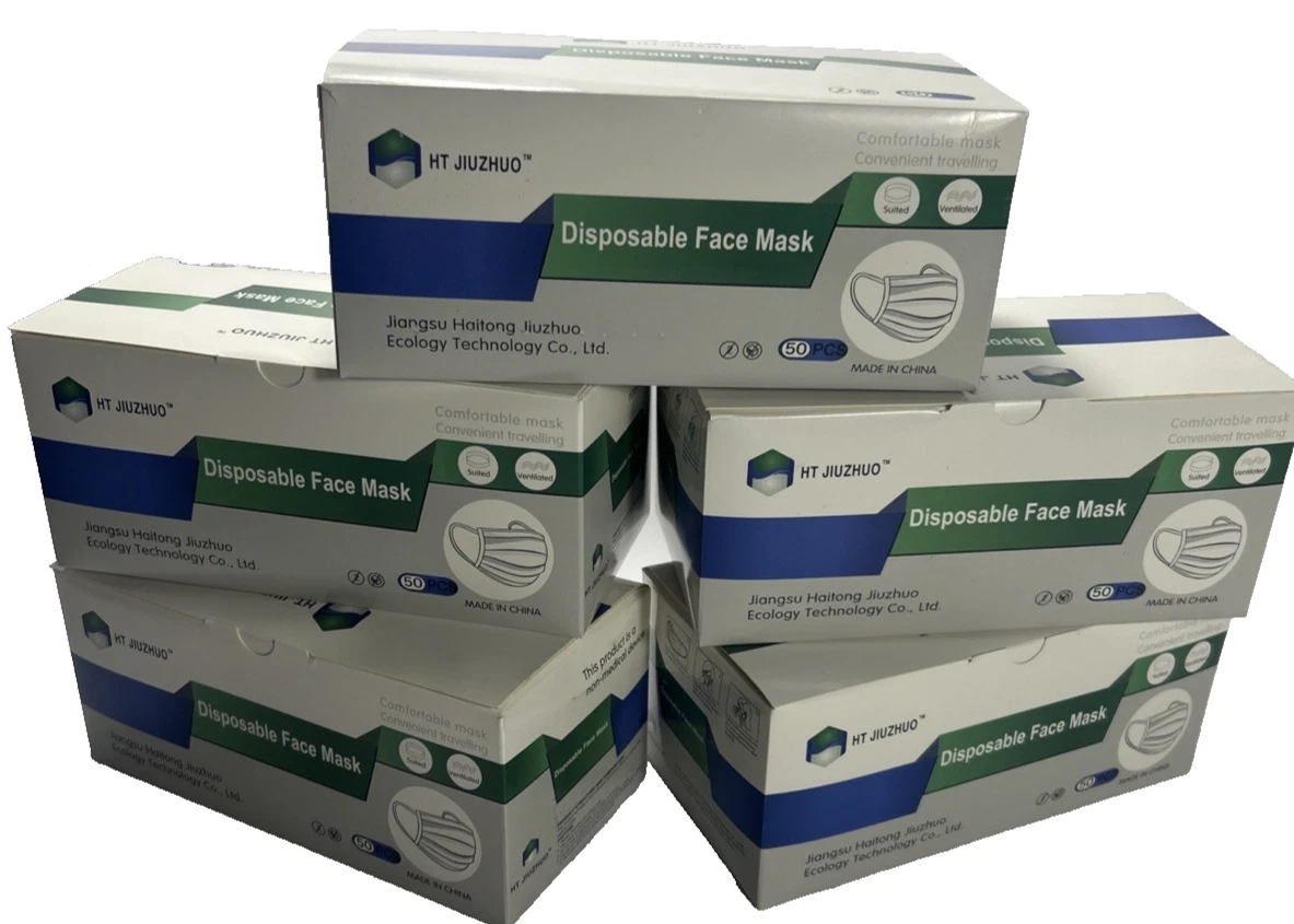 500 Disposable Face Masks Blue Protective Mouth Cover 🚀