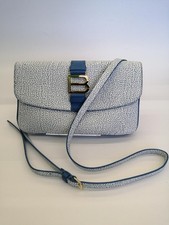 Borsa a tracolla Borbonese blu bianco