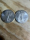 lot of 2 - 1 oz fine silver 999 walking liberty coins 2002 2012 rounds