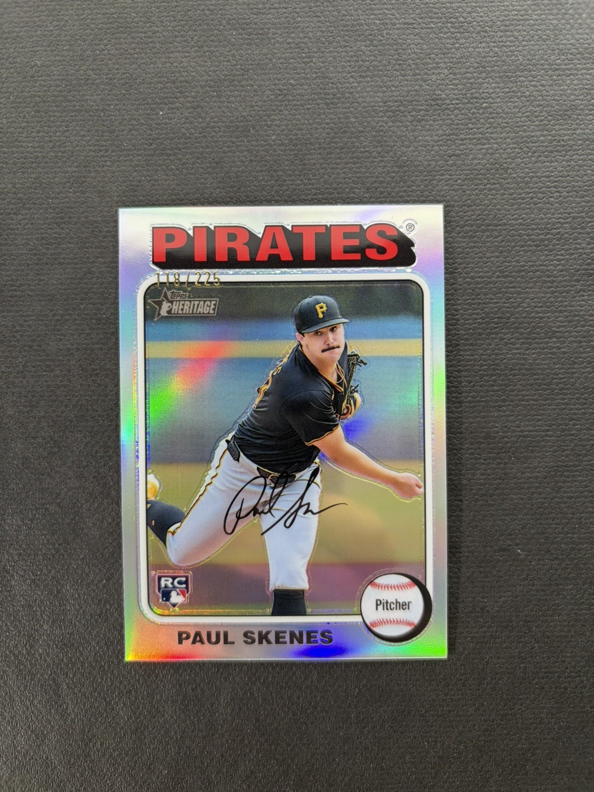 2024 Topps Heritage High Number Paul Skenes Chrome Silver Refractor /225 - #594