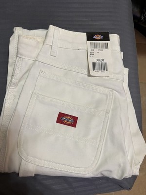 Dickies Sherwin Williams White Relaxed Fit Painters Utility Pants Mens 30x30